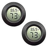 JEDEW 2-Pack Mini Hygrometer Feuchtigkeitsuhr Thermometer innen/außen,...