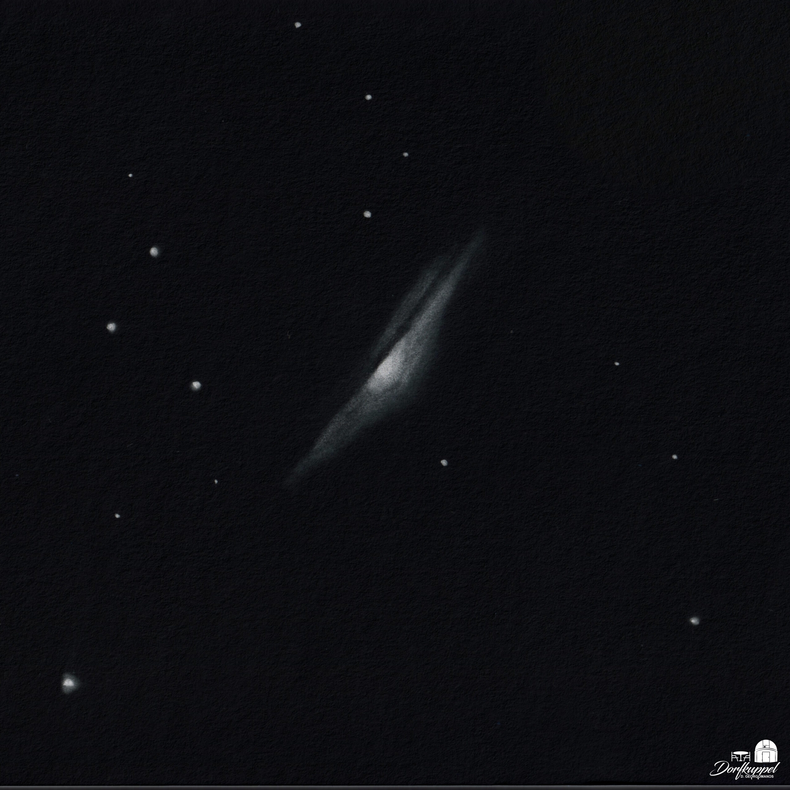 M 104 Sombrero Galaxie vom 04.05.2021 (Zeichnung)