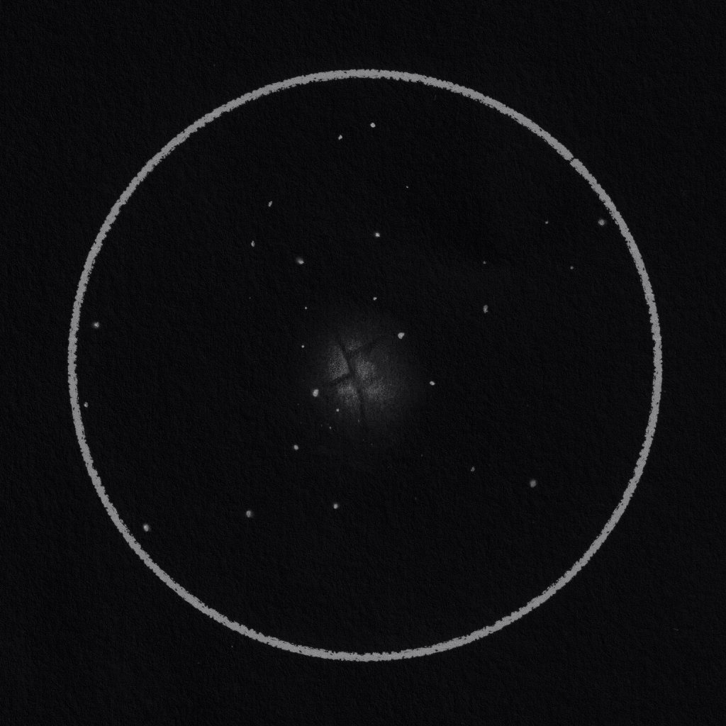 M 1 Krebsnebel vom 22.03.2022 (Zeichnung)