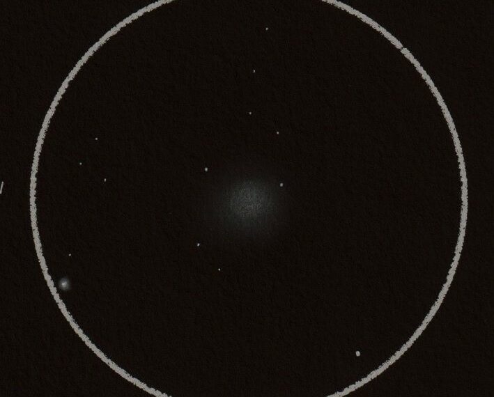 Komet-19P/Borrelly vom 24.03.2022 (Zeichnung)