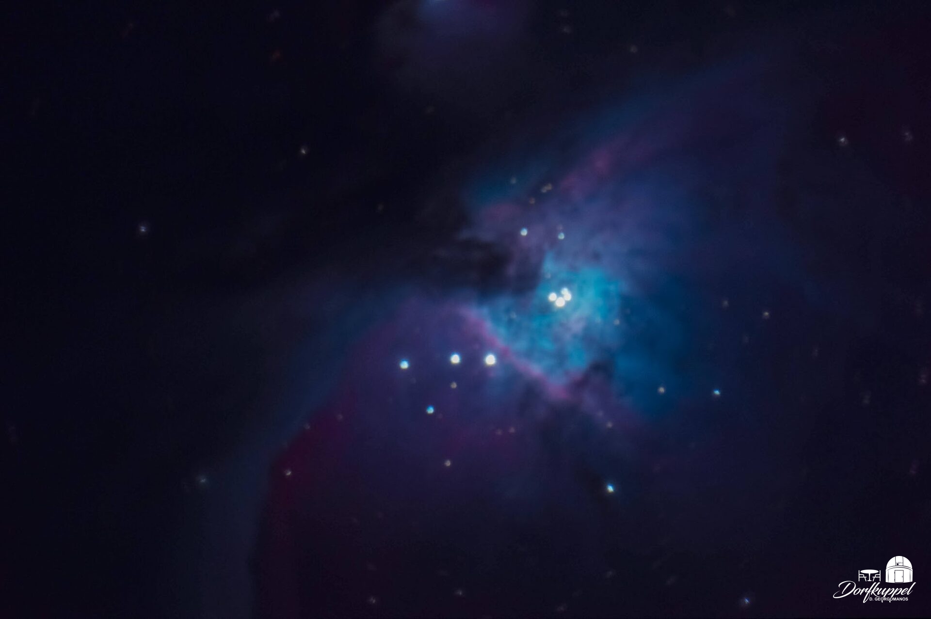 M 42 Orionnebel und das Trapez, am 21. Feb. 2021