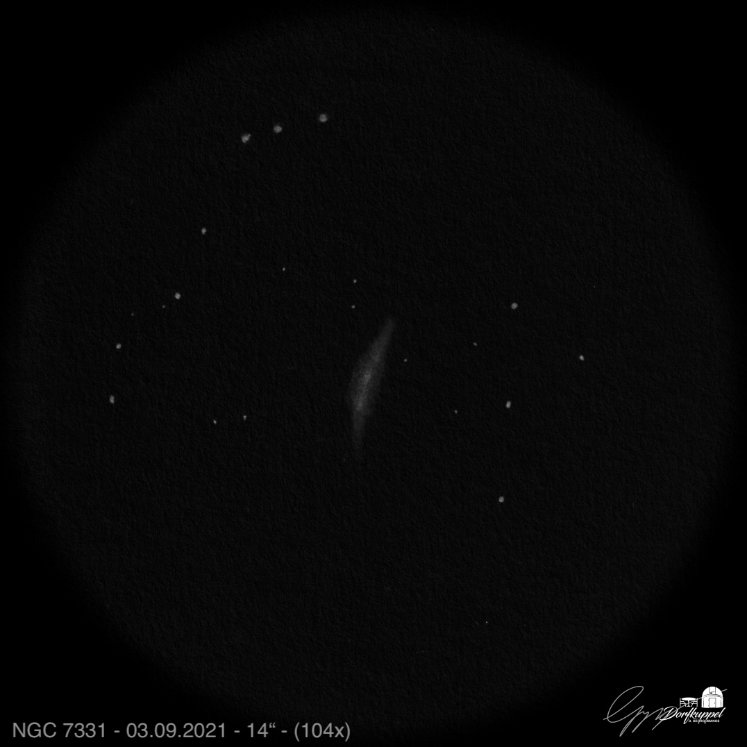 NGC 7331 vom 04.09.2021 (Zeichnung)