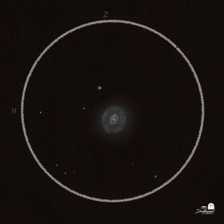 NGC 2392 vom 23.03.2022 (Zeichnung)