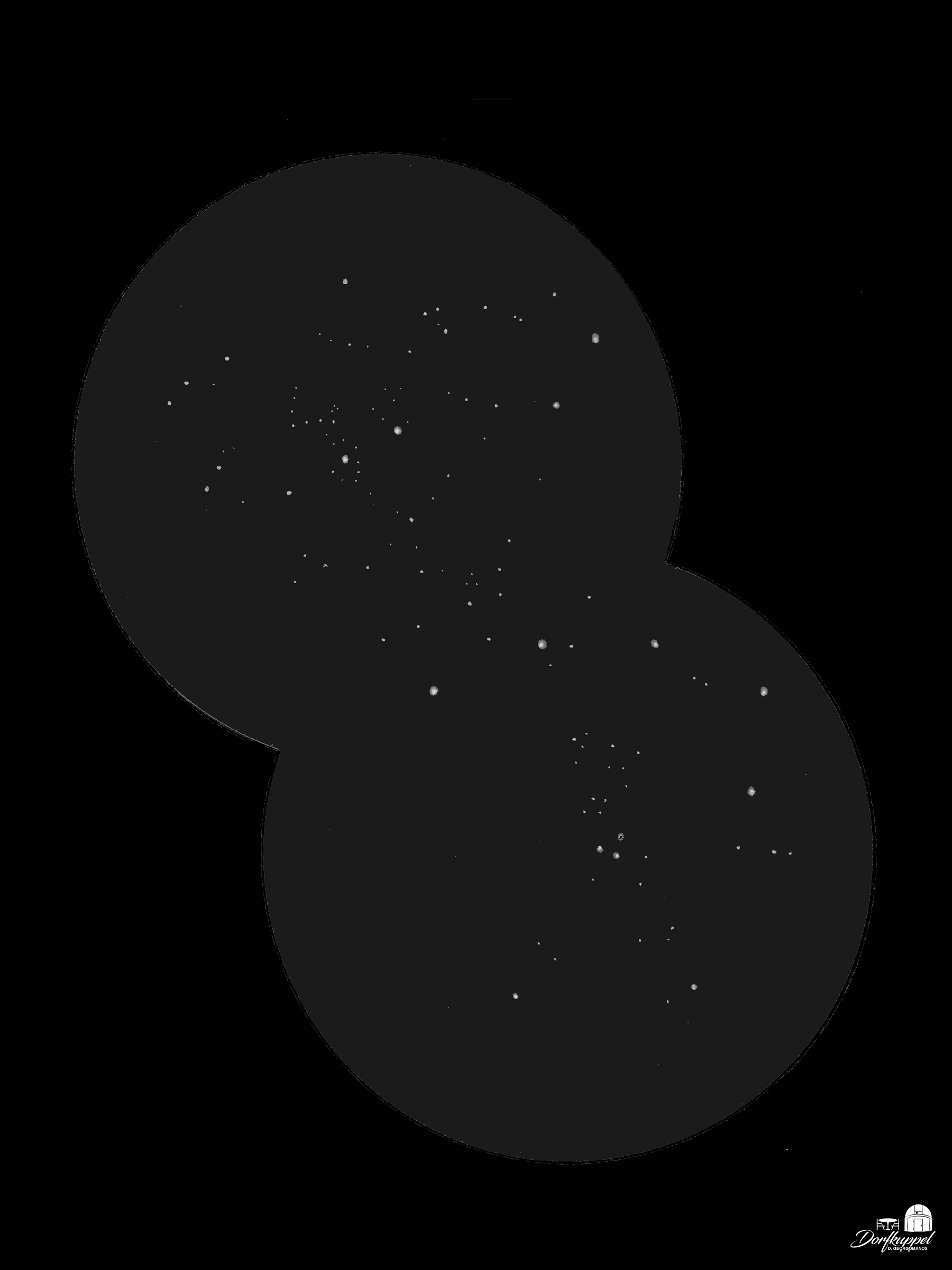NGC 869/884 vom 02.11.2021 (Zeichnung)