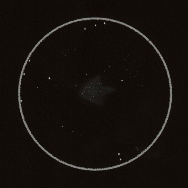 M 71 – Kugelsternhaufen oder nicht? Meine Beobachtung vom Anglerfisch-Haufen (Zeichnung)