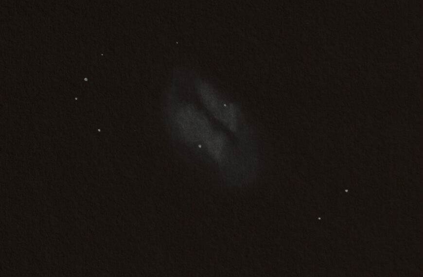 NGC 896 Fischkopf, der kleine visuelle Teil des Herznebels (Zeichnung)