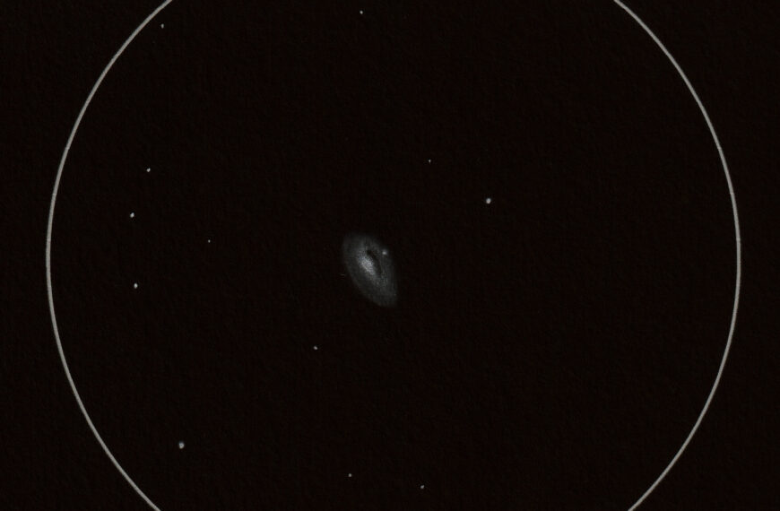 M 64 Black-Eye – Ein seltsamer Punkt in der Galaxie (Zeichnung)