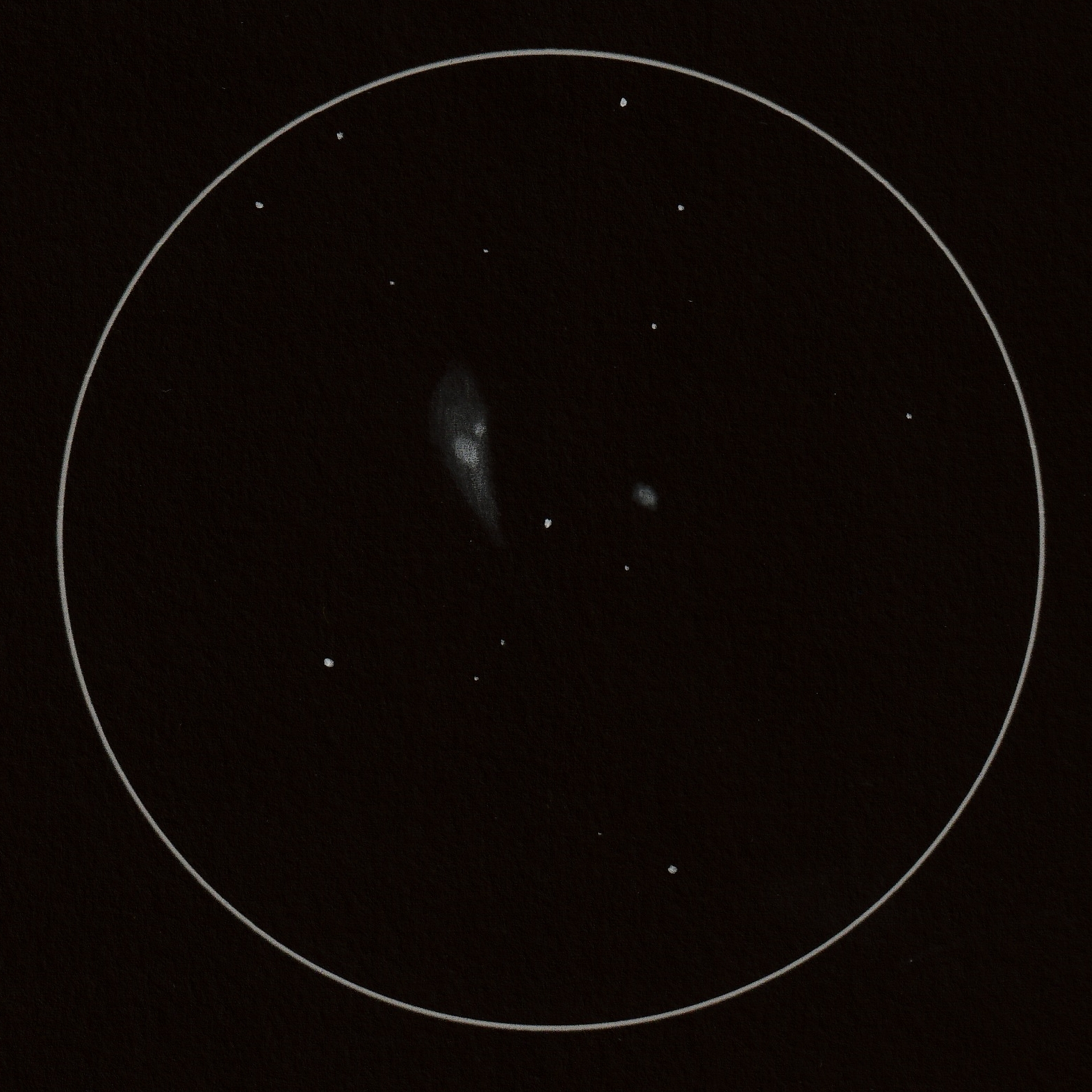 M 85 im Virgo-Galaxienhaufen (Zeichnung)