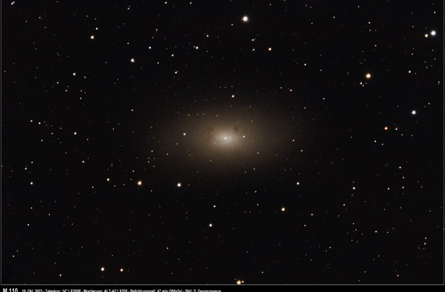 M 110 – Der unbeachtete Begleiter der Andromeda Galaxie(Astrofoto)