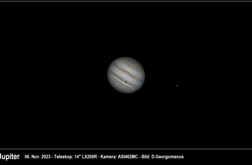 Jupiter – Jupiter mit Io und Ganymed und einer Schlafunterbrechung (06.11.23)