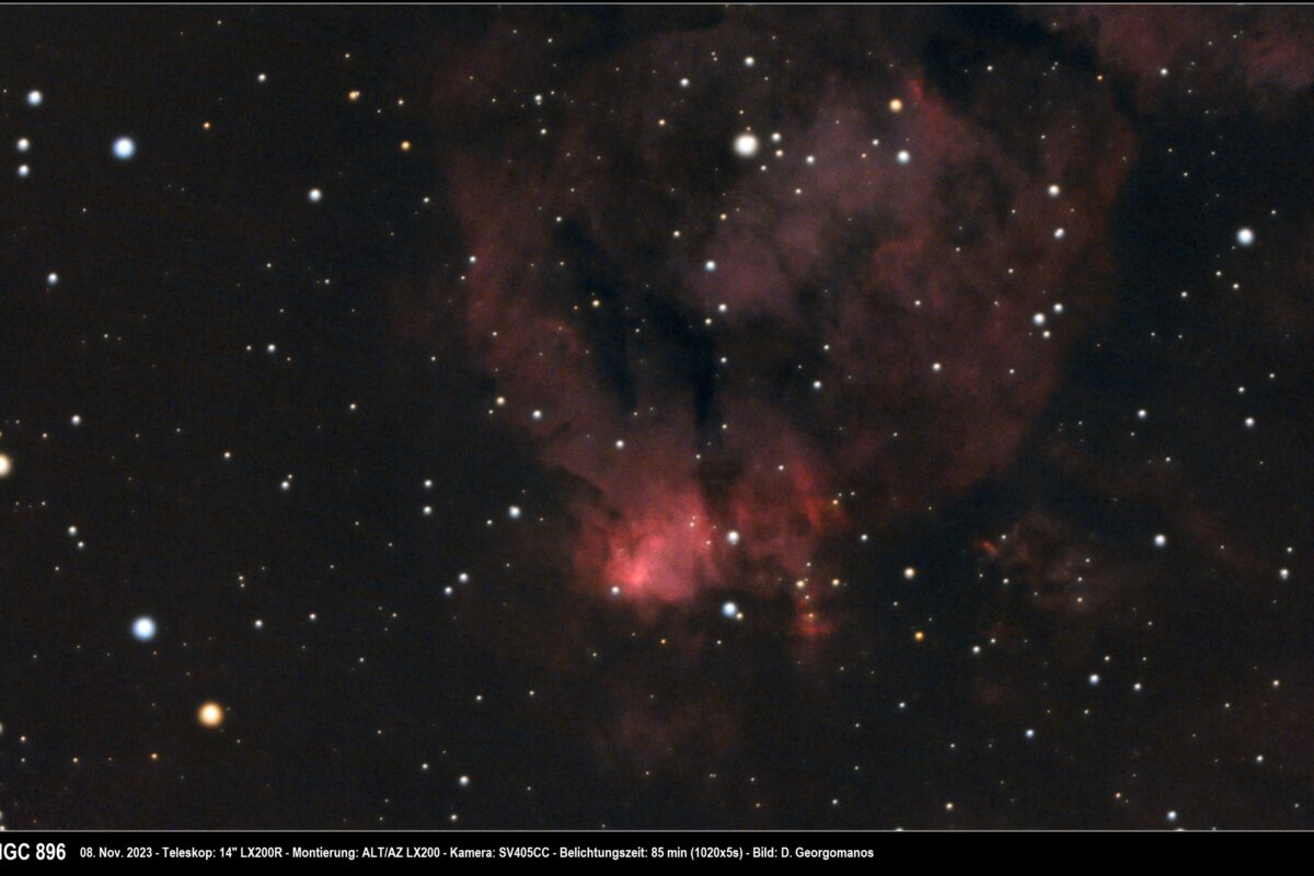 NGC 896 – Schlechtwetter mit dem Fischkopf