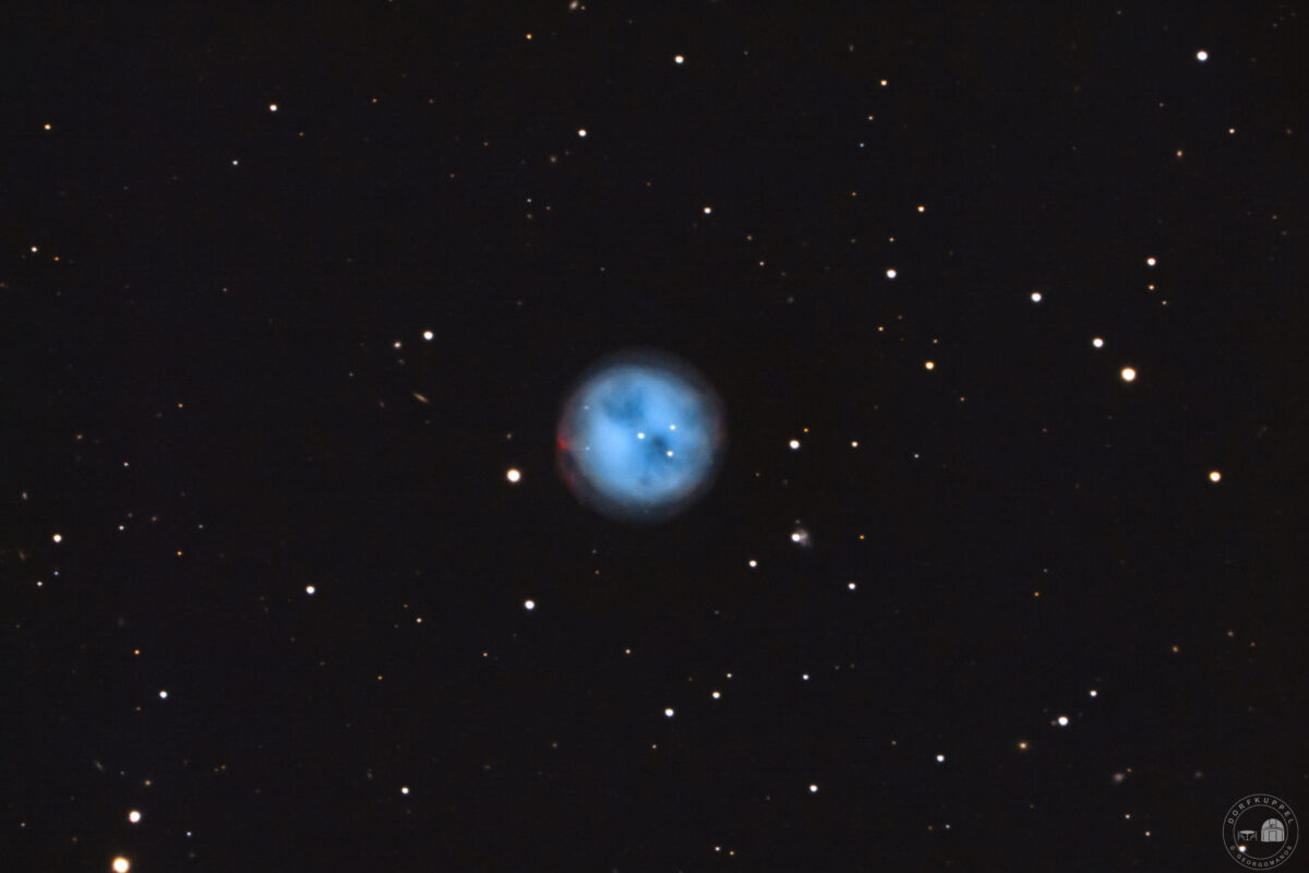 Fotografie des Eulennebels (Messier 97) unter besonderen Umständen