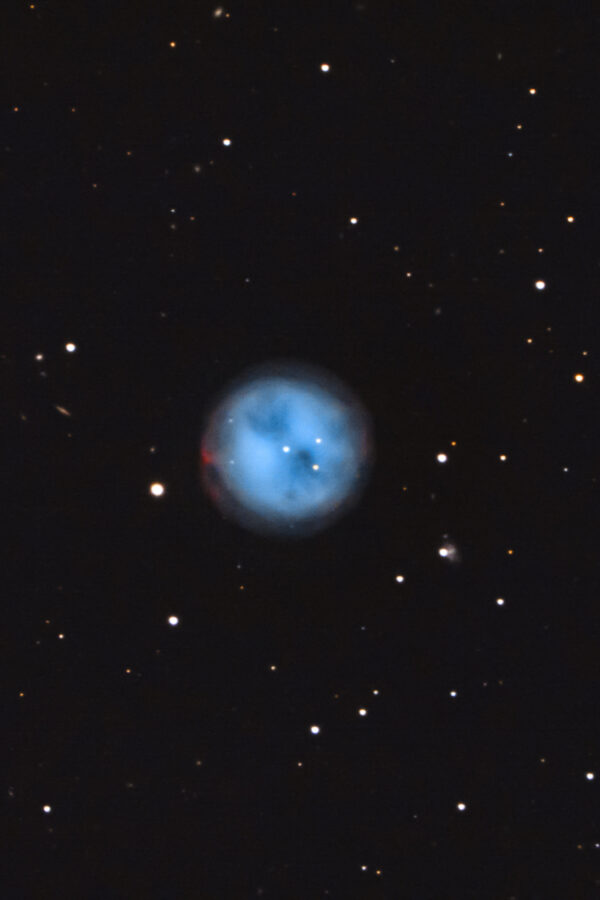 Fotografie des Eulennebels (Messier 97) unter besonderen Umständen