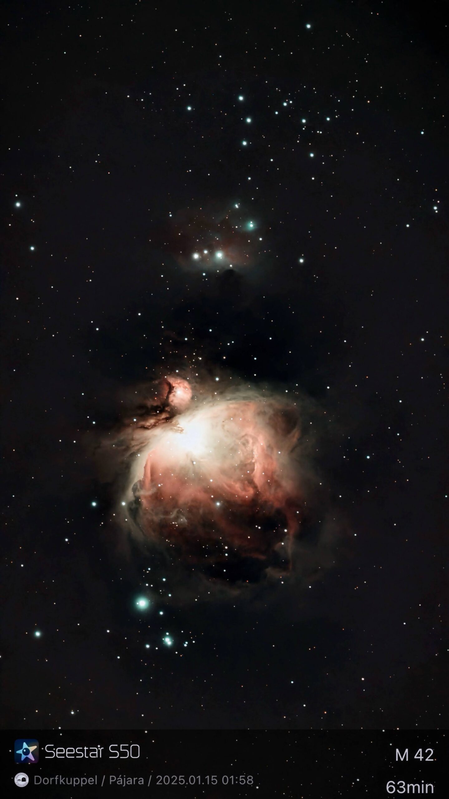 M 42 – Orionnebel (Seestar)