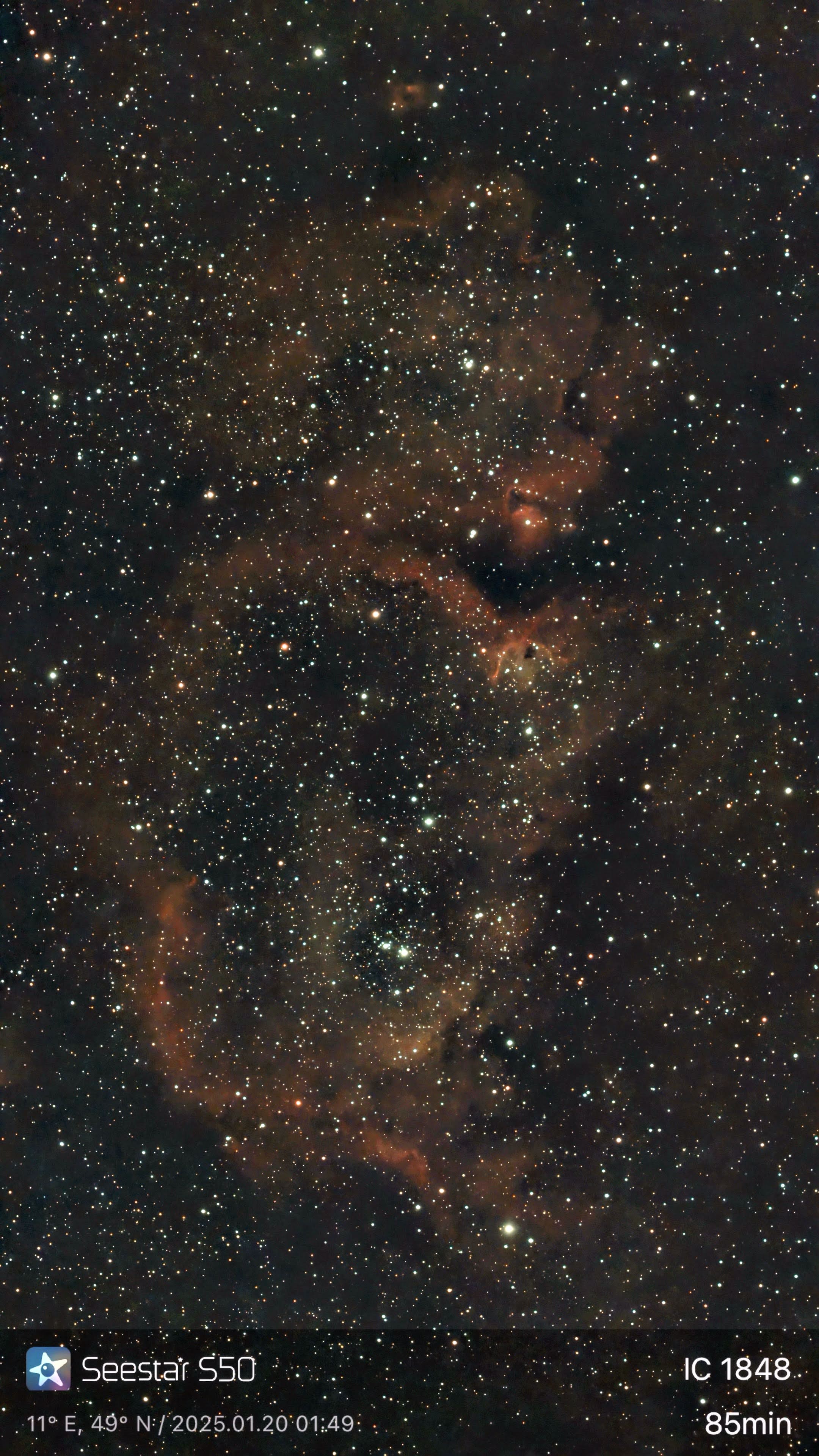 IC 1848 – Seelennebel (Seestar)